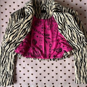 MOTHER the blaze of glory faux fur blazer NWOT